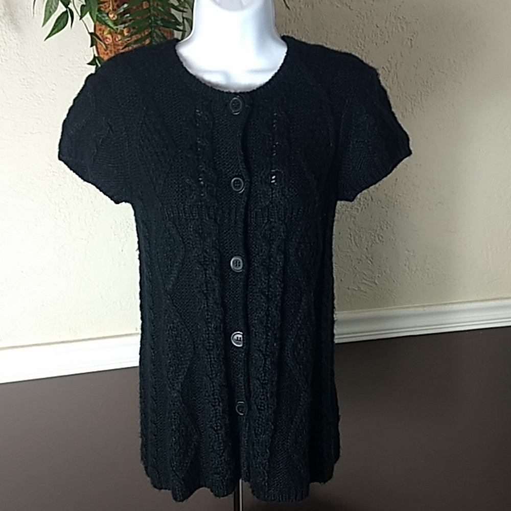 Calvin Klein Black Cable Knit sweater